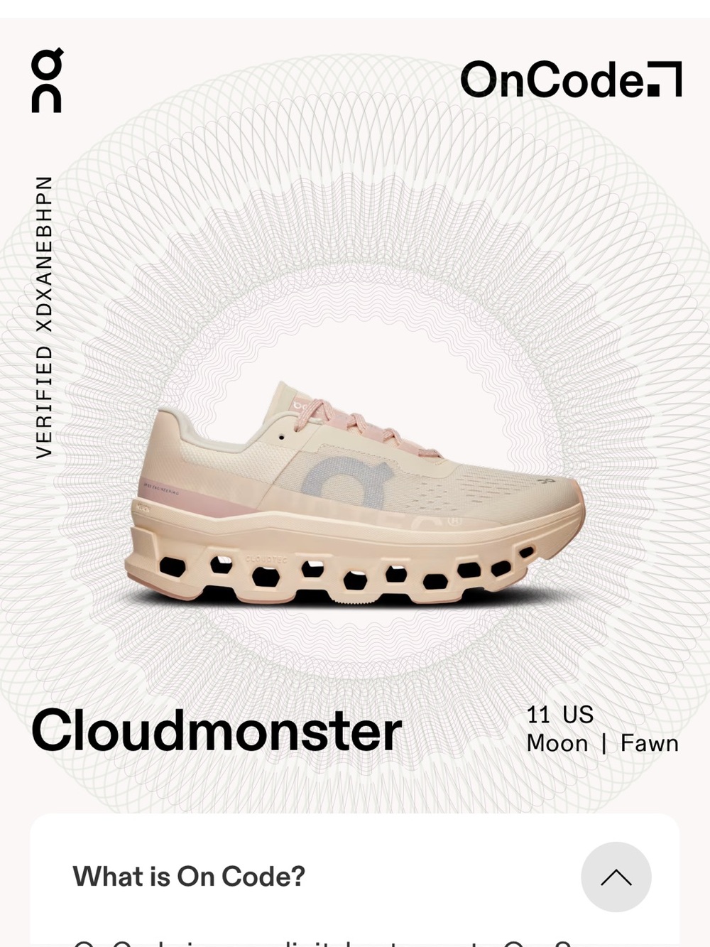 On Running Cloudmonster moon fawn women’s shoes - Size US W11 EU43